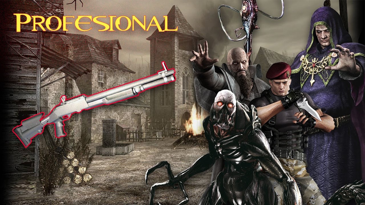 Lawan Semua Boss Dengan Riot Gun - Resident Evil 4