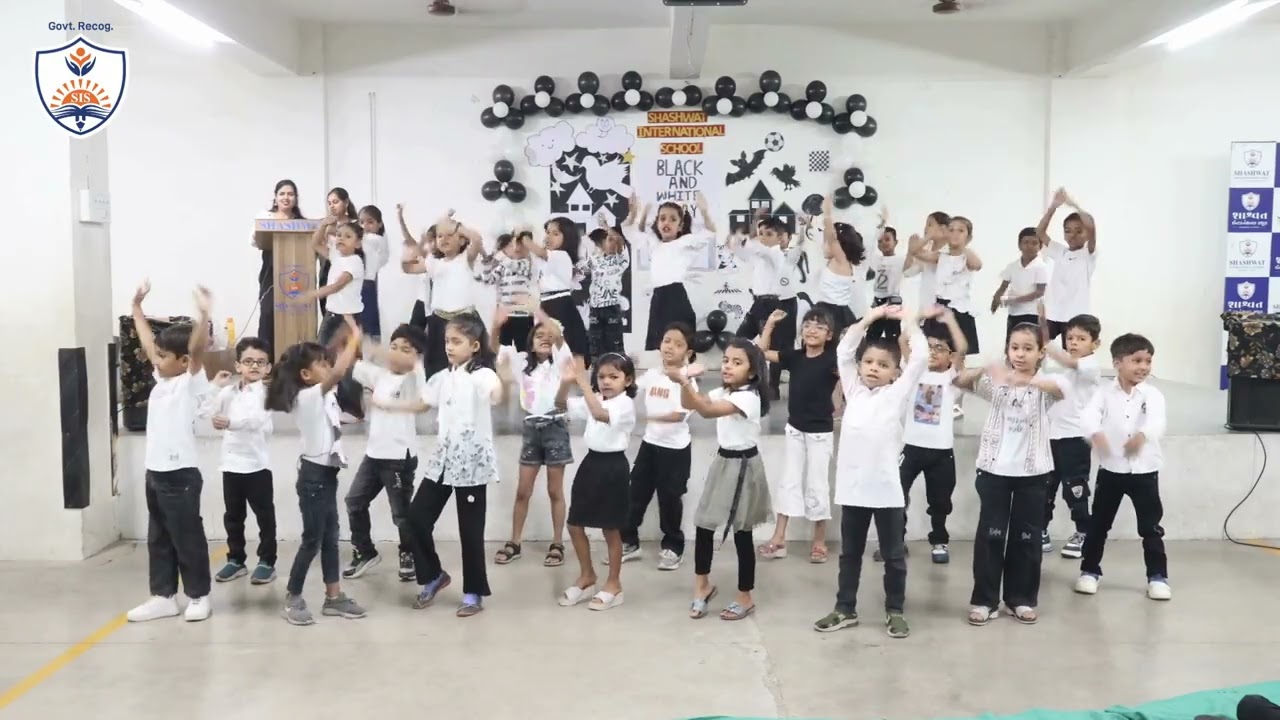 Black & White Day Celebration Std  Pre Primary  English Medium