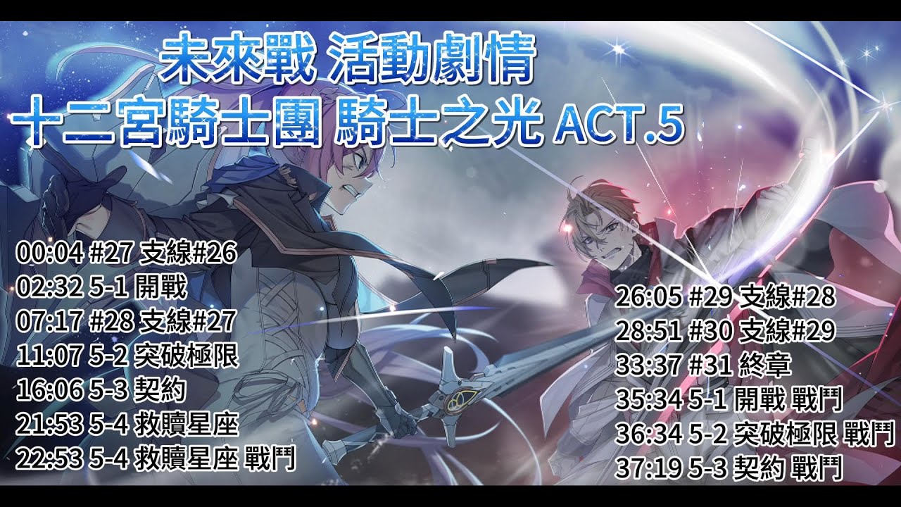 未來戰 活動劇情 十二宮騎士團 騎士之光 ACT 5