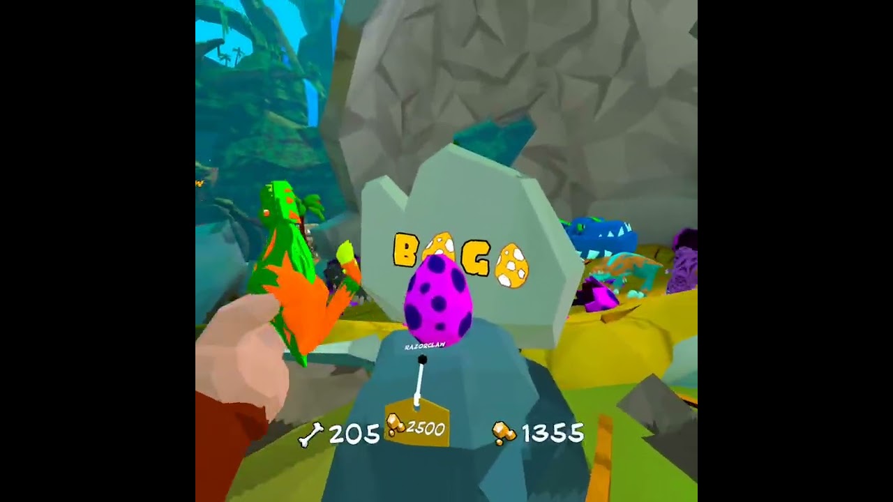 My first VR video of me leveling up my dinosaur in Ug 