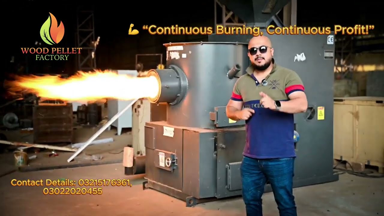 Wood Pellet Burner for Package boiler #autoclean  #pellet_burner #biomassboiler #viral