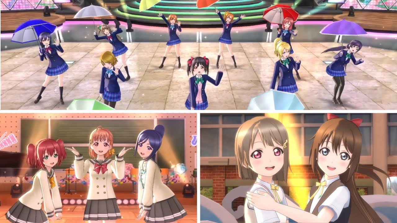 Love Live Endings but the groups are mixed (SIFAS)