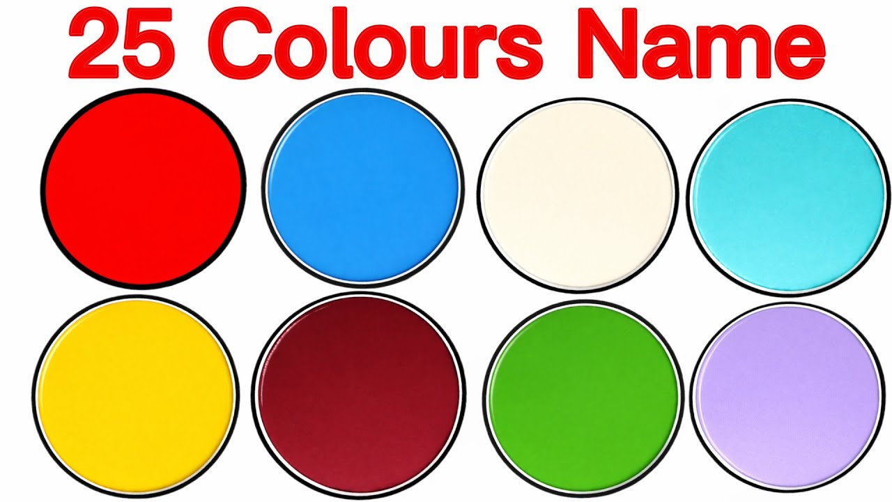 25 Colour Name English to Hindi | रंगों के नाम | Learn Colours Name | Colours Name for Kids 