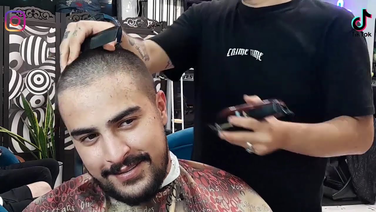 SEE HIS BEAUTIFUL HAIR IN ACTION😱 / he started crying😭