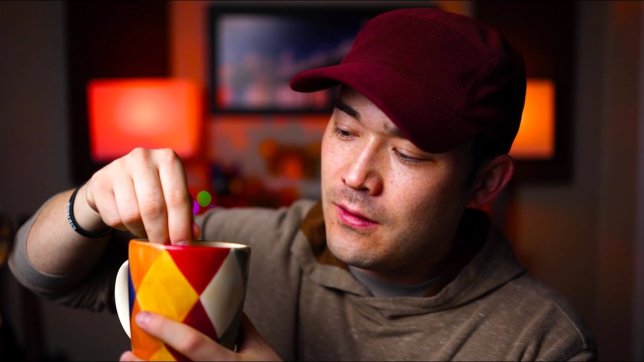 ASMR - Cozy Halloween Hangout (ramble, sipping)