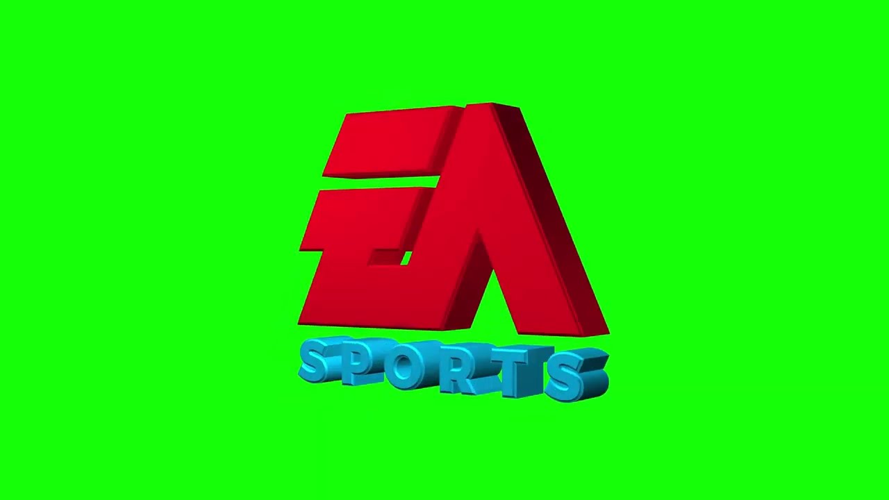 EA Sports Logo Icon Revolving 3D Animation Loop on Green Screen | 4K | FREE TO USE