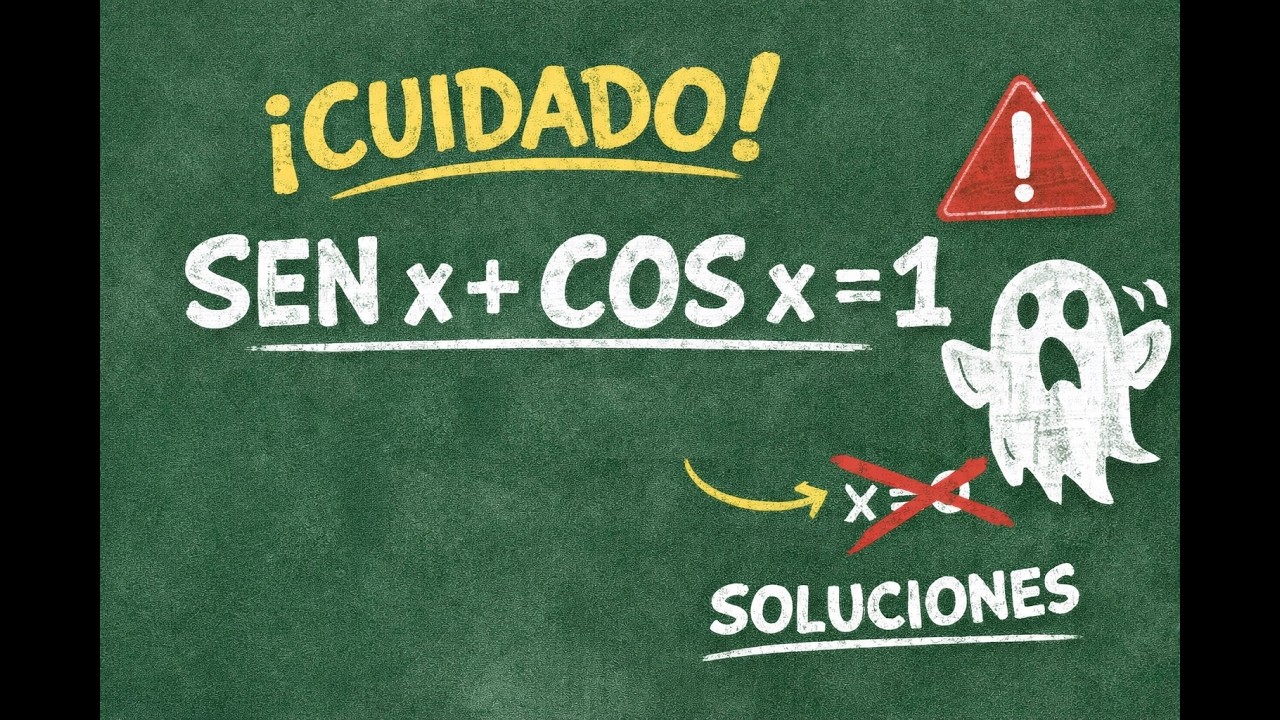 Ecuaciones trigonométricas: La trampa de  sen x + cos x = 1