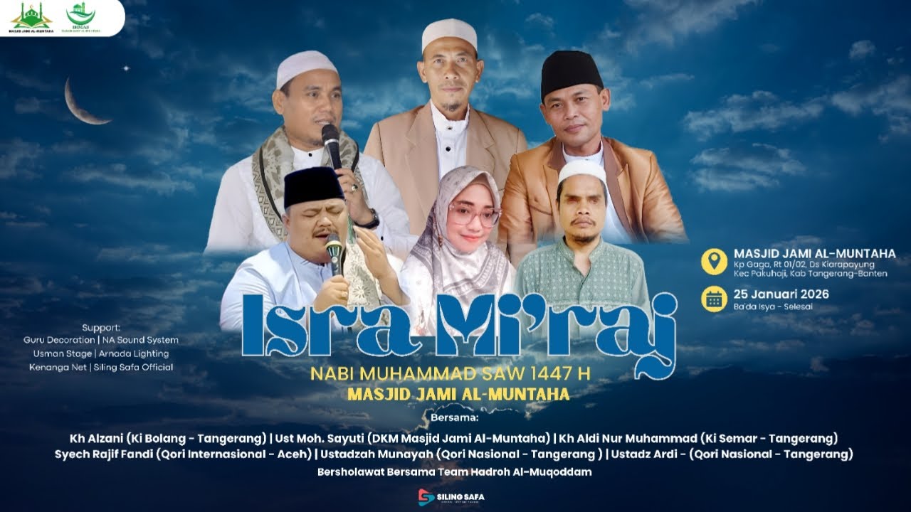 LIVE ISRA MI'RAJ NABI MUHAMMAD SAW MASJID JAMI AL-MUNTAHA | KP. GAGA KIARAPAYUNG