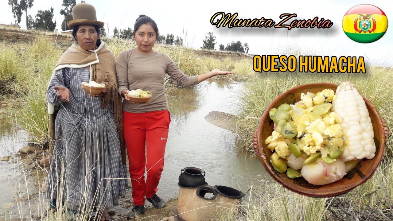 Cocinando Queso Humacha-plato tipico de BOLIVIA