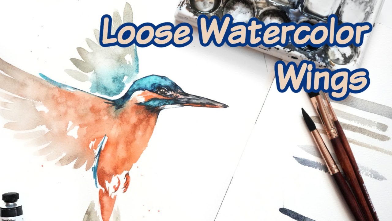 Easy Loose Watercolor Wing Technique and Demo