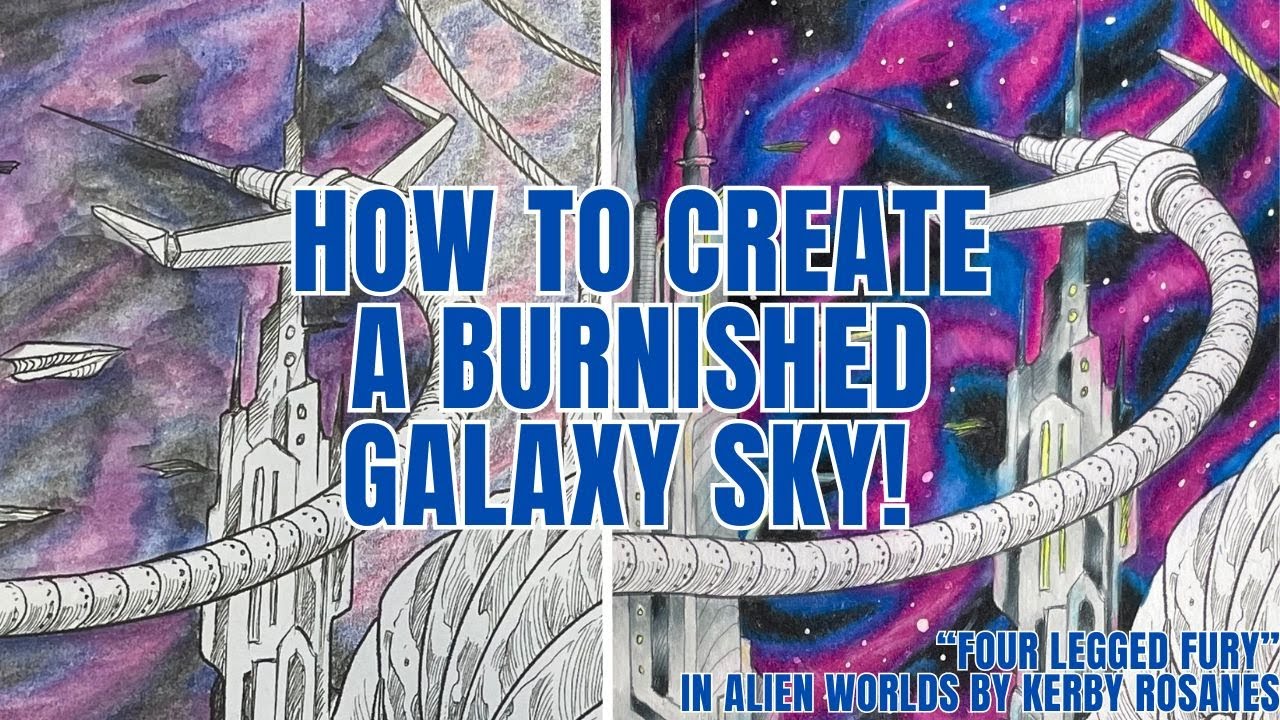 Как полировать галактическое небо | Учебное пособие Color Along | Керби Розанес, Alien Worlds