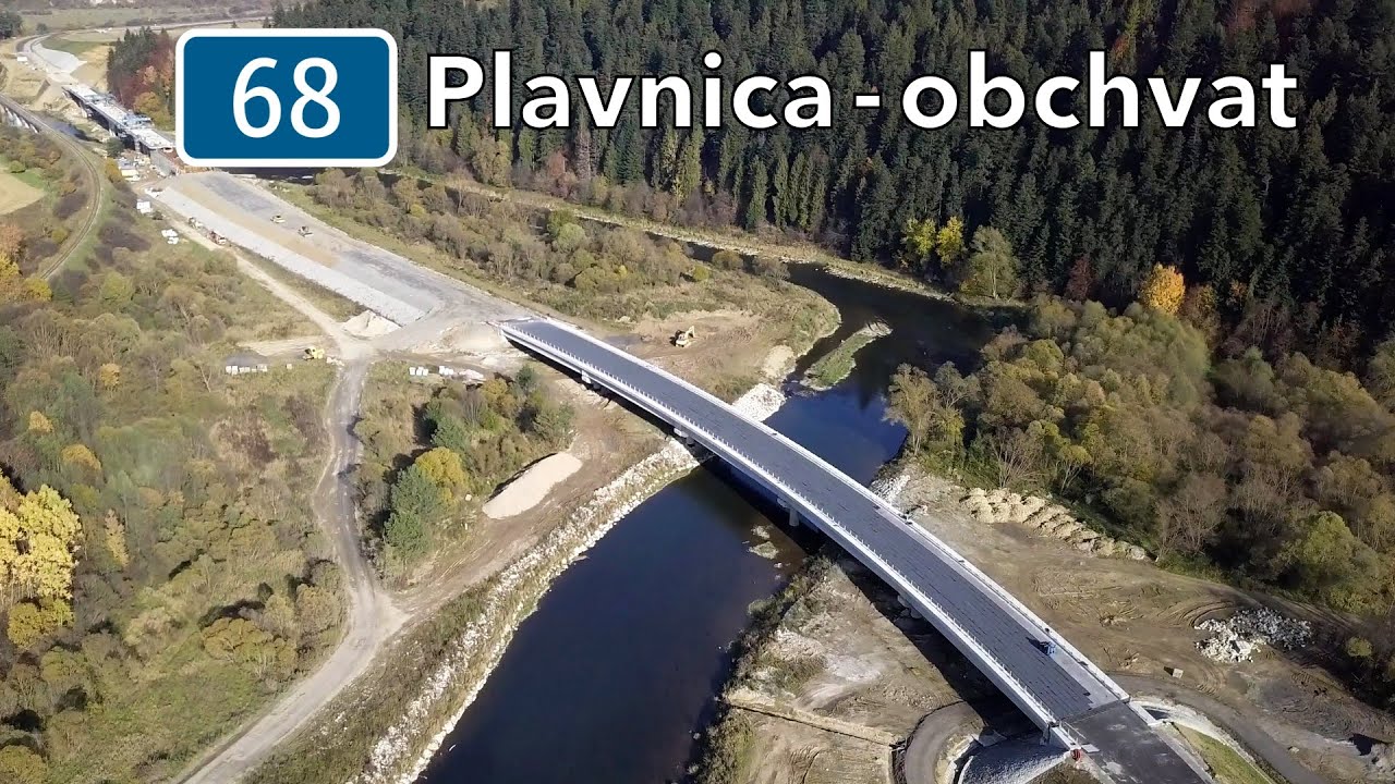 Výstavba cesty I/68 Plavnica - obchvat (november 2022)