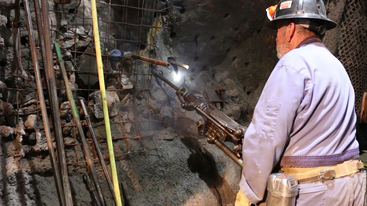 Jackleg Drill demo at Sullivan Mine