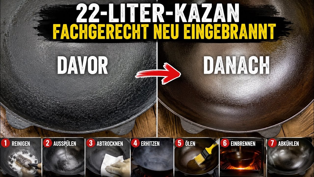 22-Liter-Kazan fachgerecht neu eingebrannt