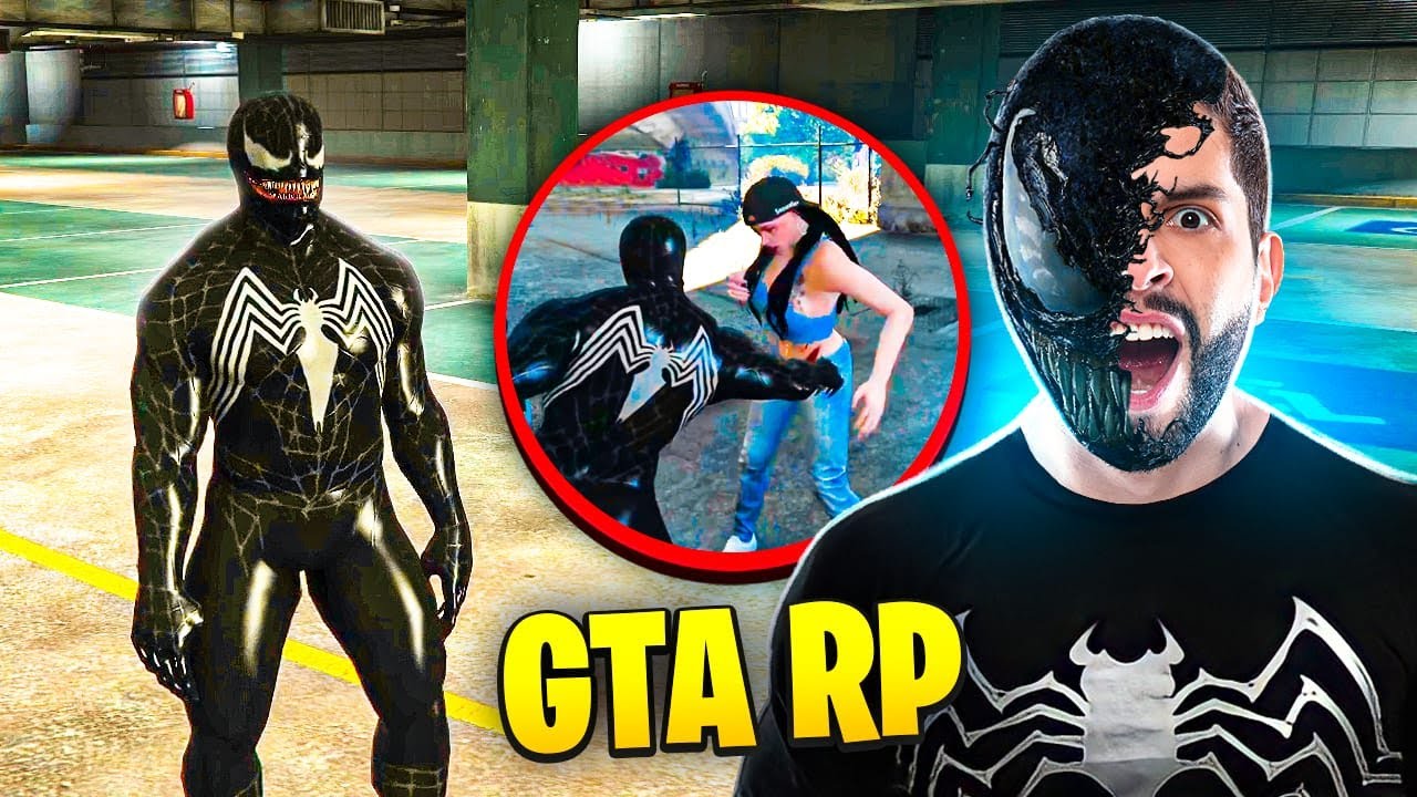 VIREI O VENOM E TROLLEI GERAL NO GTA RP!!