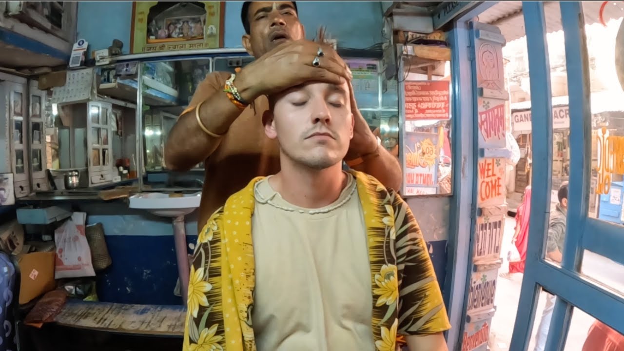 Индийский массаж головы за 2,50 доллара 🇮🇳