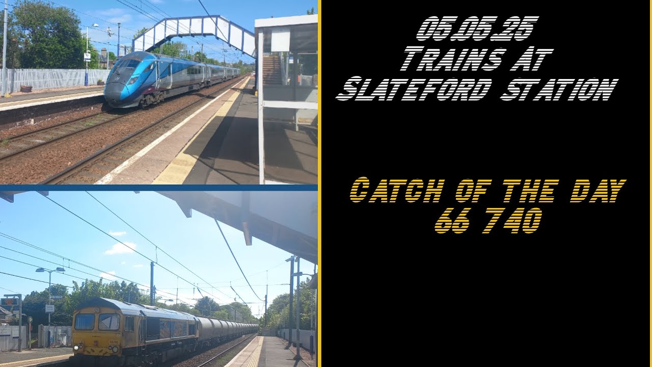 PT2: trainspotting in Edinburgh at Slateford seeing high-speed trains and freight with reginal