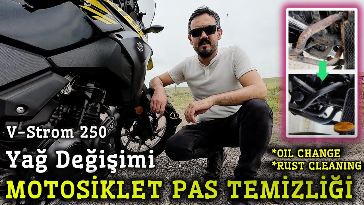 Очистка ржавых участков и замена масла - Suzuki V-Strom 250