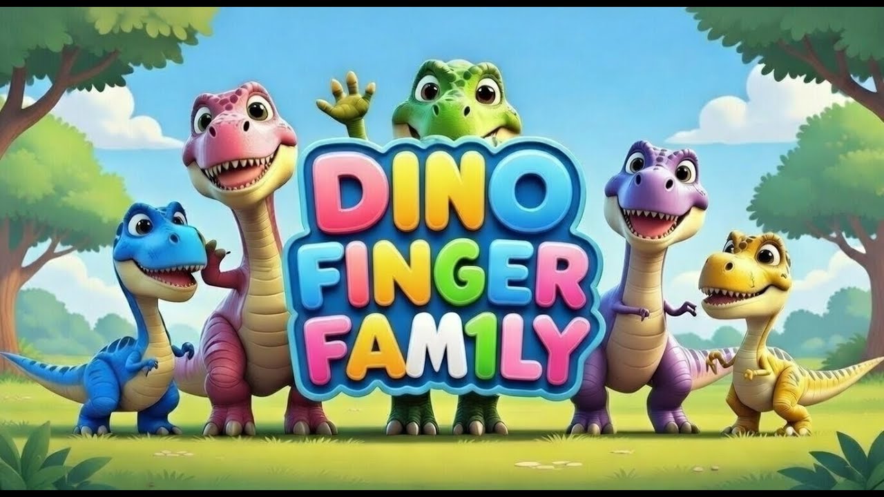 Dino Finger Family 🦖| Daddy Finger 👆 | Kids Nursery Rhymes | Finger Family Nursery Rhyme | Kids Song