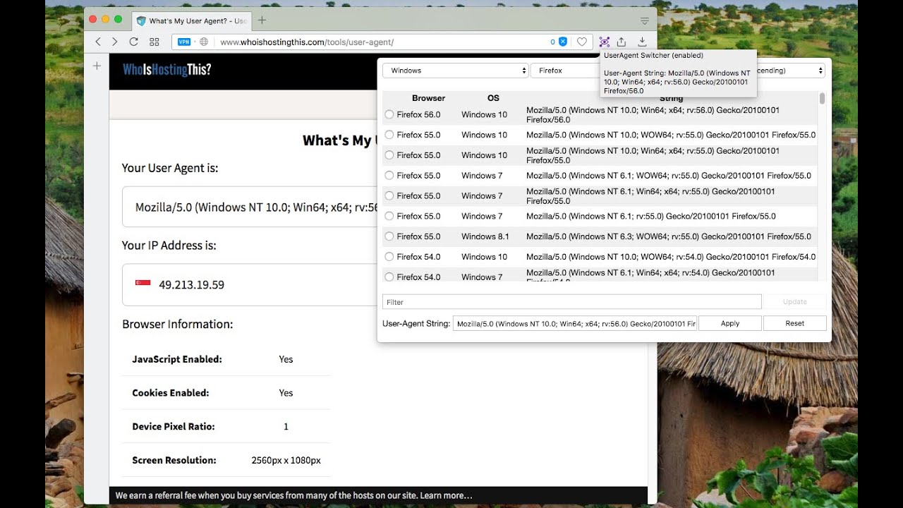 Обзор расширения для браузера: переключатель и менеджер User-Agent