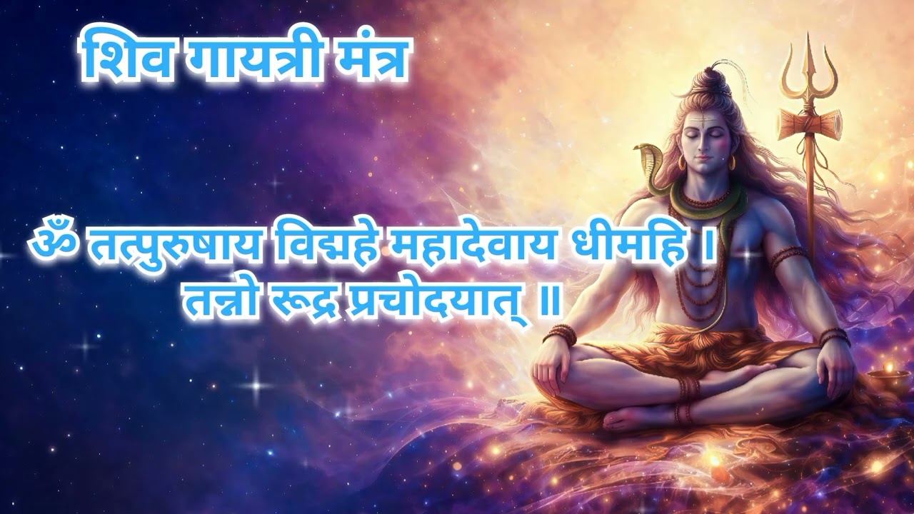 Shiv Gayatri Mantra 🕉️ | ॐ तत्पुरुषाय विद्महे | Powerful Shiva Mantra for Peace