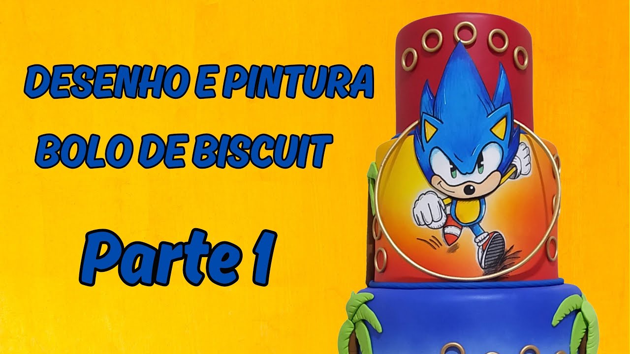 Desenho e Pintura em Bolo de Biscuit! Parte 1
