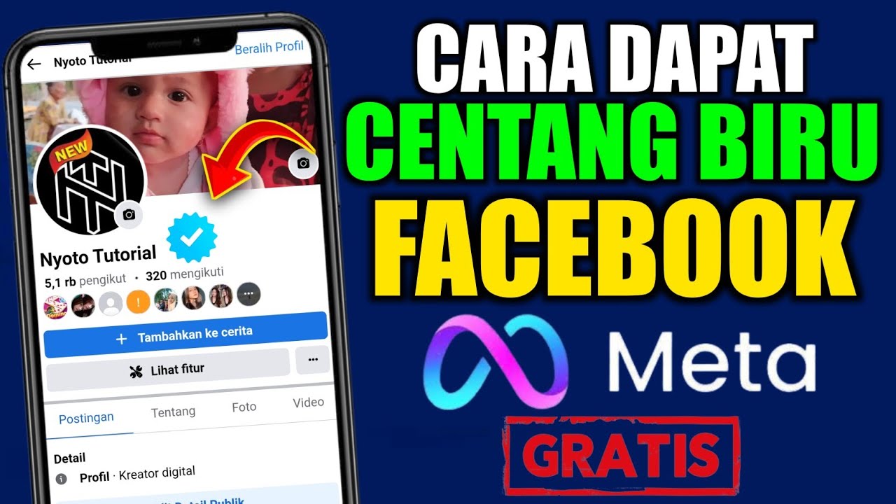 FACEBOOK CENTANG BIRU GRATIS‼️ Cara Verifikasi Meta Facebook Terbaru