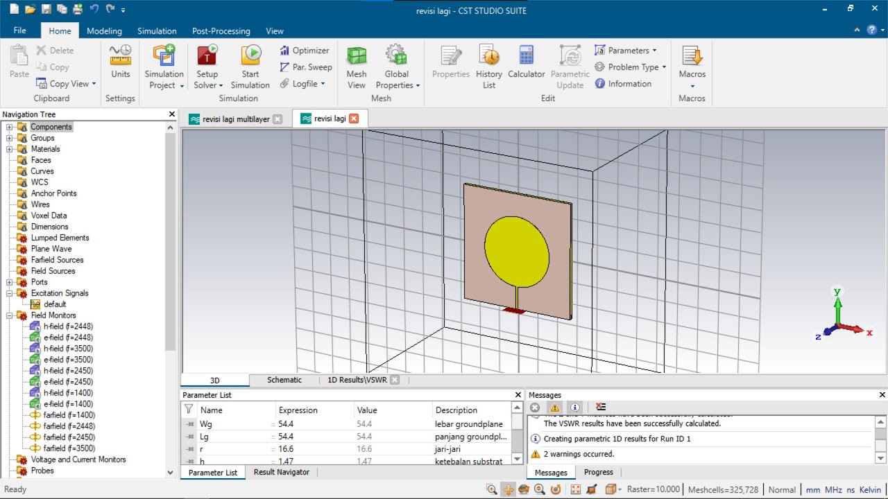 Tutorial Antenna Microstrip Circular CST 2,4 GHz (Part 1)