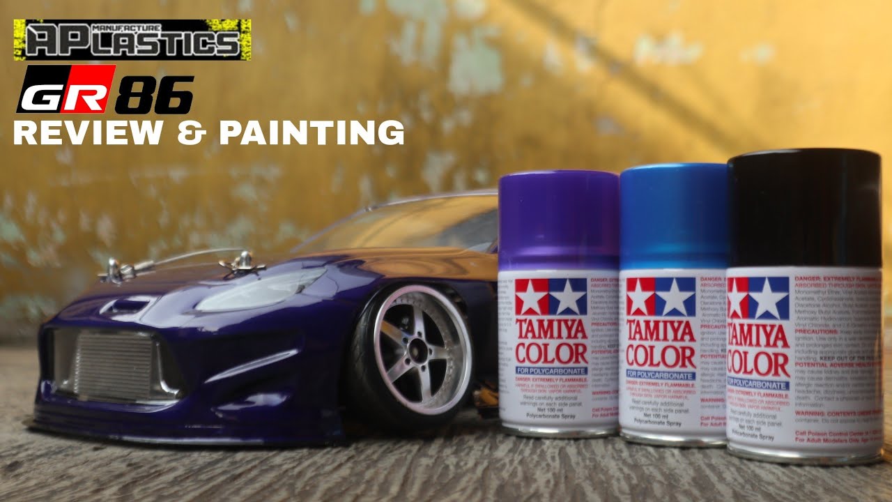 Review & pengecatan body R/C Drift 1:10 Toyota GR86 APlastics dgn cat Tamiya PS 45, 16, 5