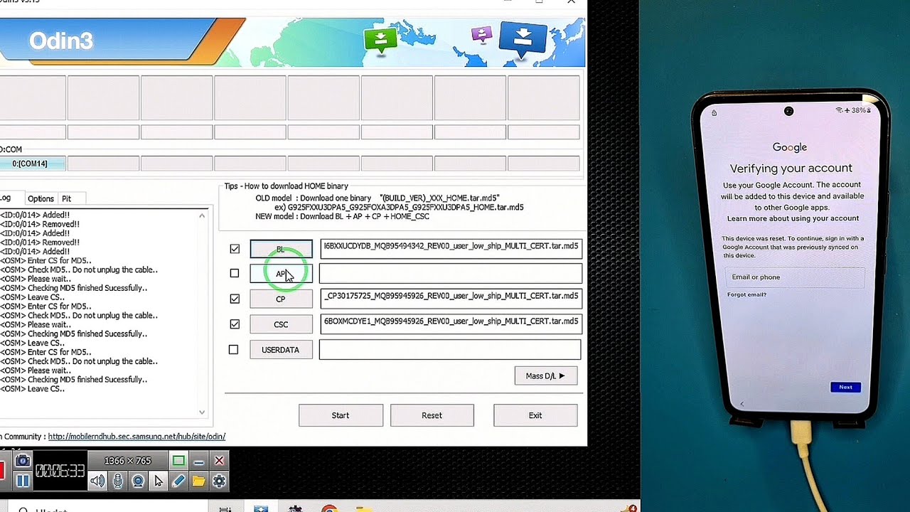 Samsung A54 5G Bypass Google Account FRP Android 14 & 15 with ODIN