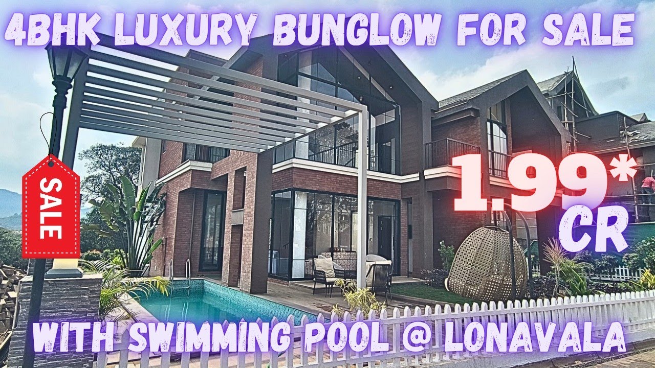 4BHK Bungalow For Sale in Lonavala |  Near Second Exit | Bungalow with Swimming Pool For Sale