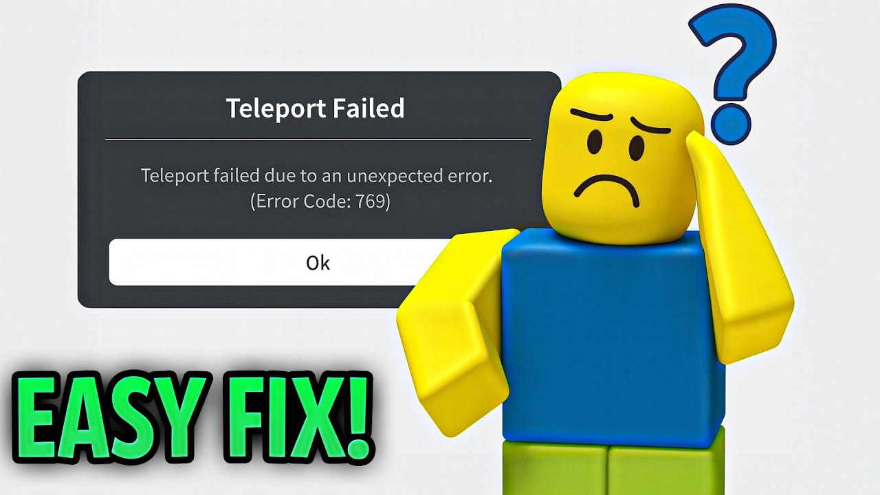 Как исправить ошибку Roblox с кодом 769 «Телепорт не удался» (подробное объяснение)