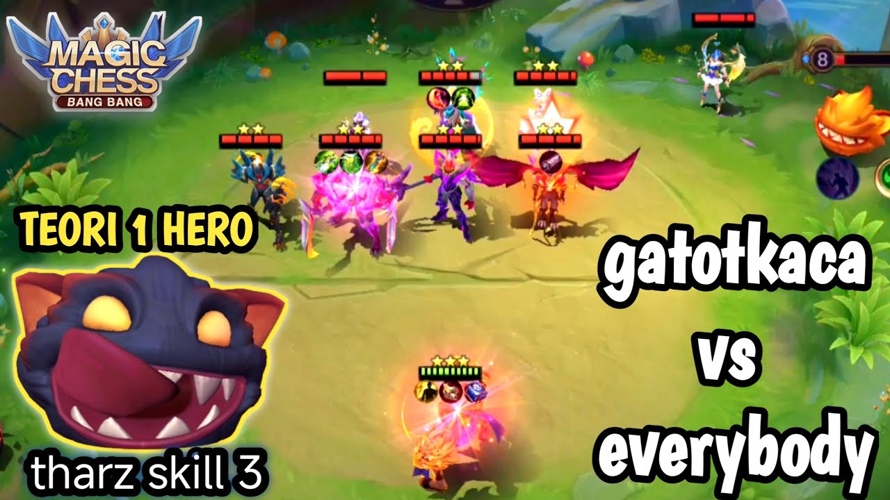 SEREEEMMMM !!!! GATOTKACA VS SEKAMPUNG | THARZ SKILL 3 TERBARU #magicchess #tharz3