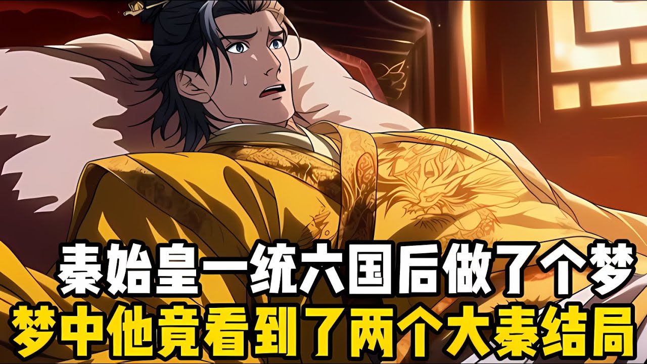 秦始皇一統六國後做瞭個夢，夢中的他看到瞭兩個不一樣的大秦，一個由鬍亥繼位二世而亡悲慘收場，另一個由十七子繼位繁榮富強萬邦來朝#漫画 #小说 #玄幻