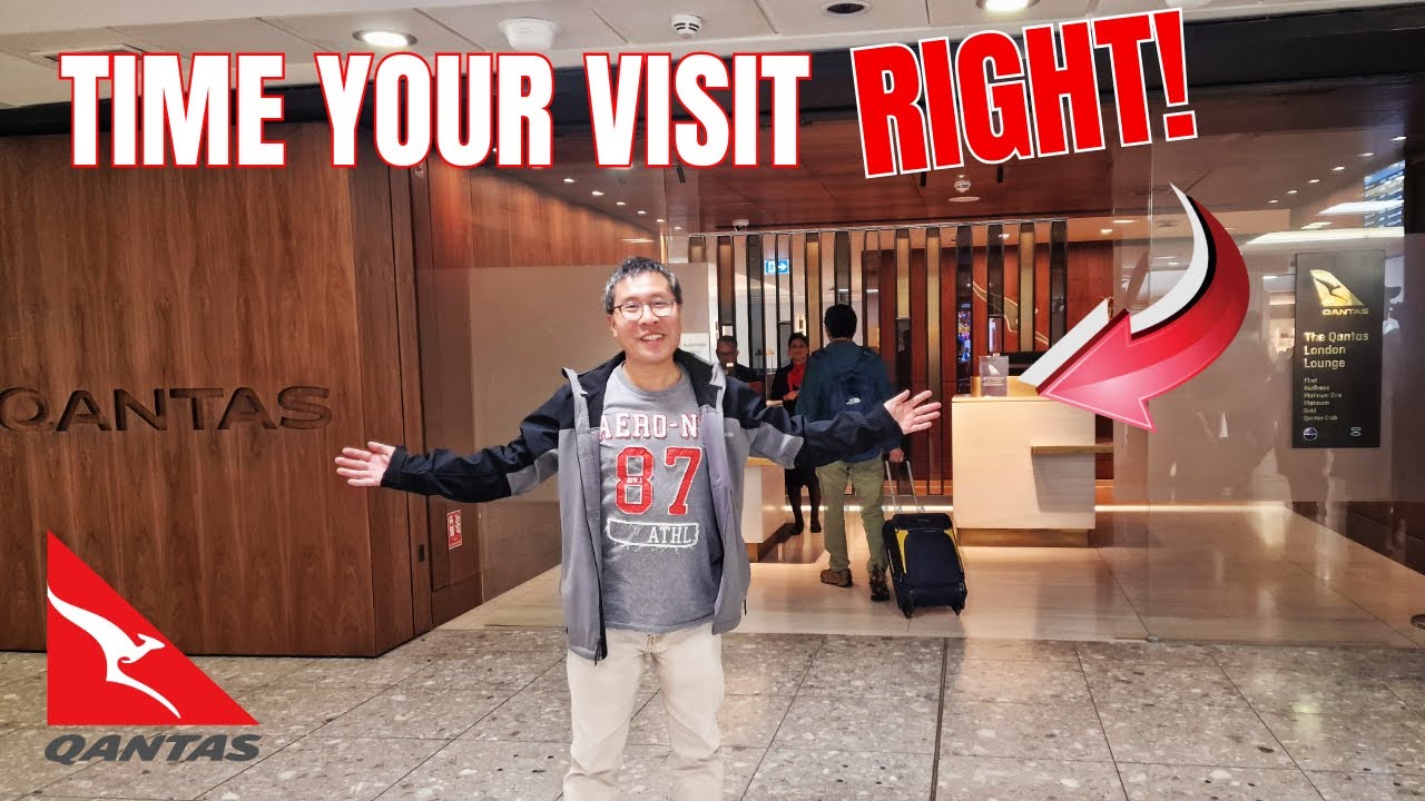 QANTAS LONDON LOUNGE at Heathrow Review - Timing is Everything!