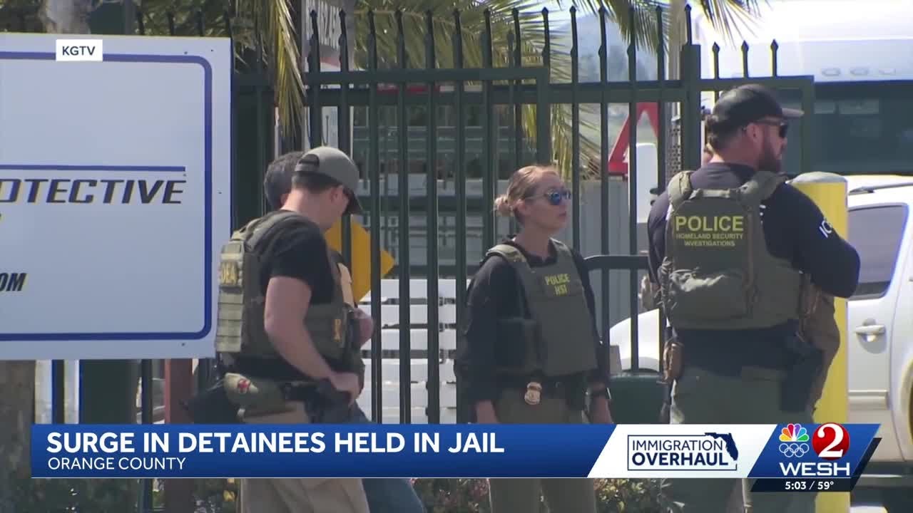 Surge of immigrants held at Orange County jail amid concerns about increased ICE activity