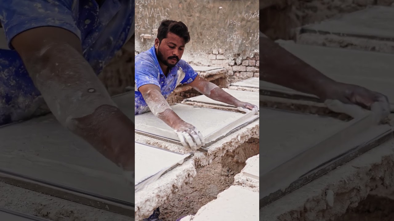 Detailed Handcrafting Process of a Ceramic Tile