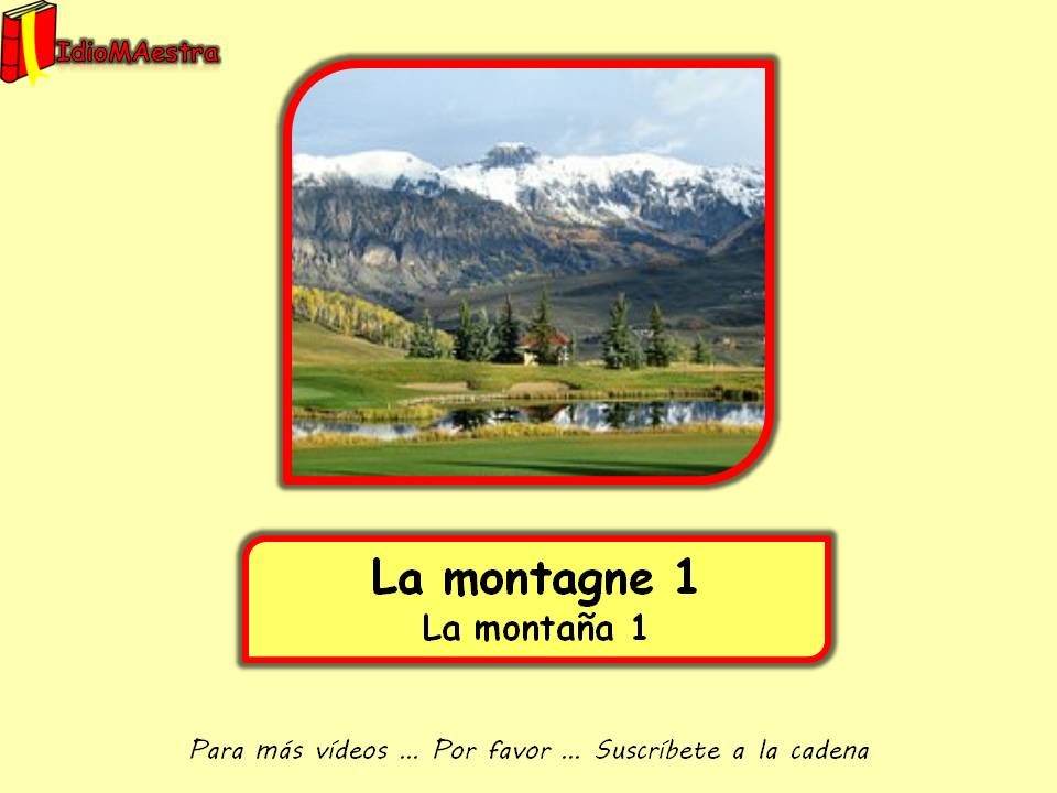 vocabulario francés: la montaña 1