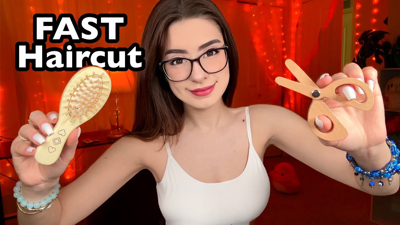 ASMR FAST & AGGRESSIVE Haircut 💇‍♀️ Invisible Clips, Shampoo for Sleep 😴