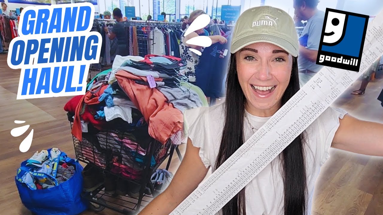 GOODWILL GRAND OPENING HAUL! My Car Was FULL With Thrifted Items to Resell Online #thrifting #resell