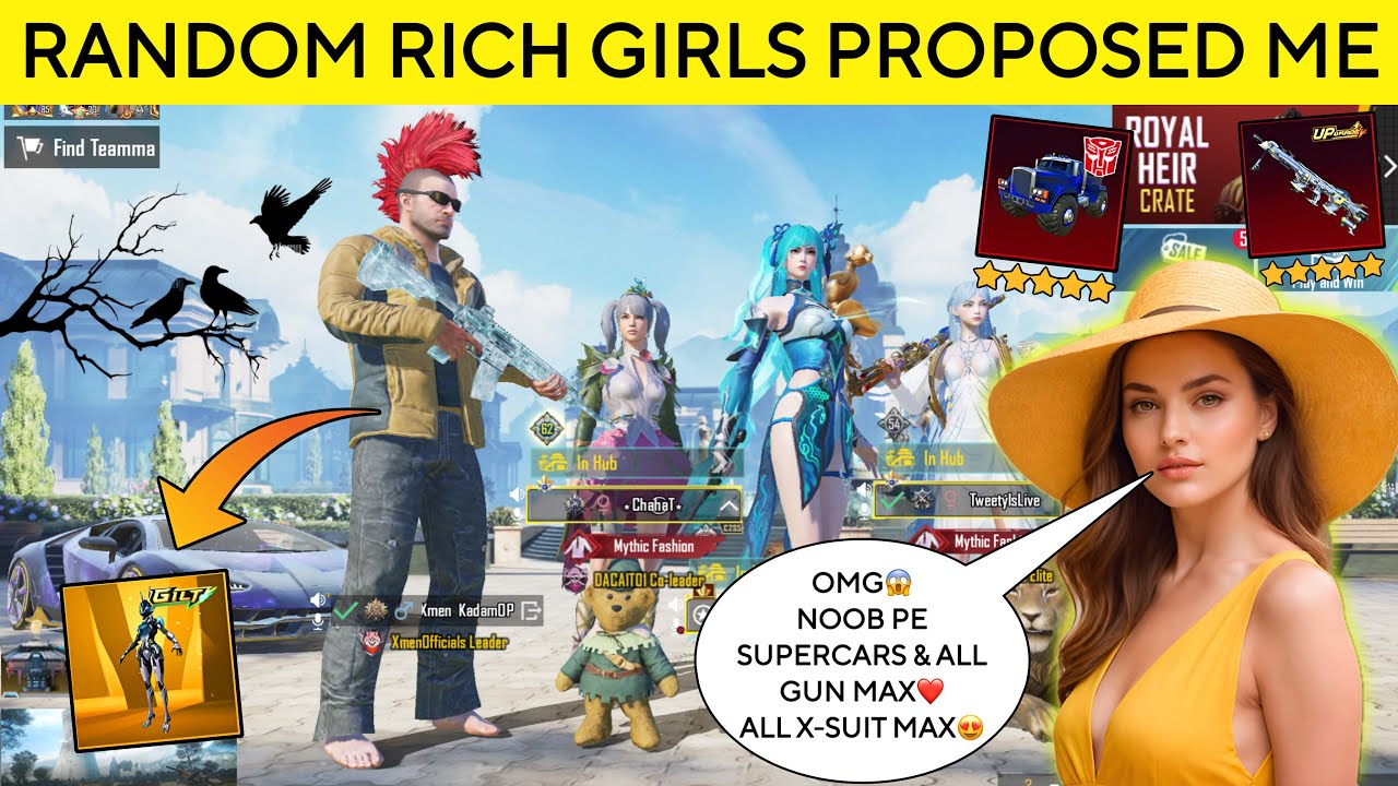 KACHRA IN BGMI🤣 RANDOM RICH GIRLS😍 GOT SHOCKED😱 AFTER SEEING MY ALL NEW ULTIMATE SET❤️& MYTHIC GUNS🔥