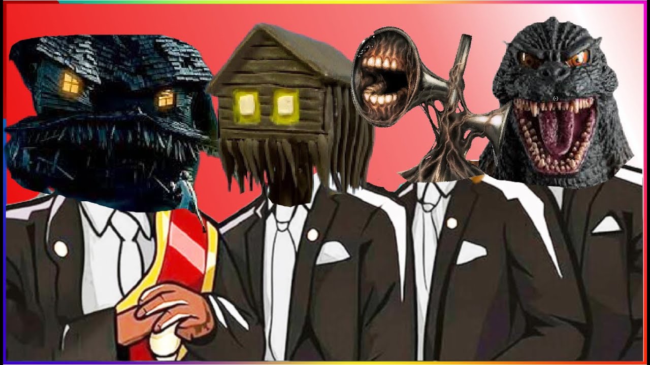 MONSTER HOUSE & HOUSE HEAD & SIREN HEAD & GODZILLA - Coffin Dance X Baby Shark COVER