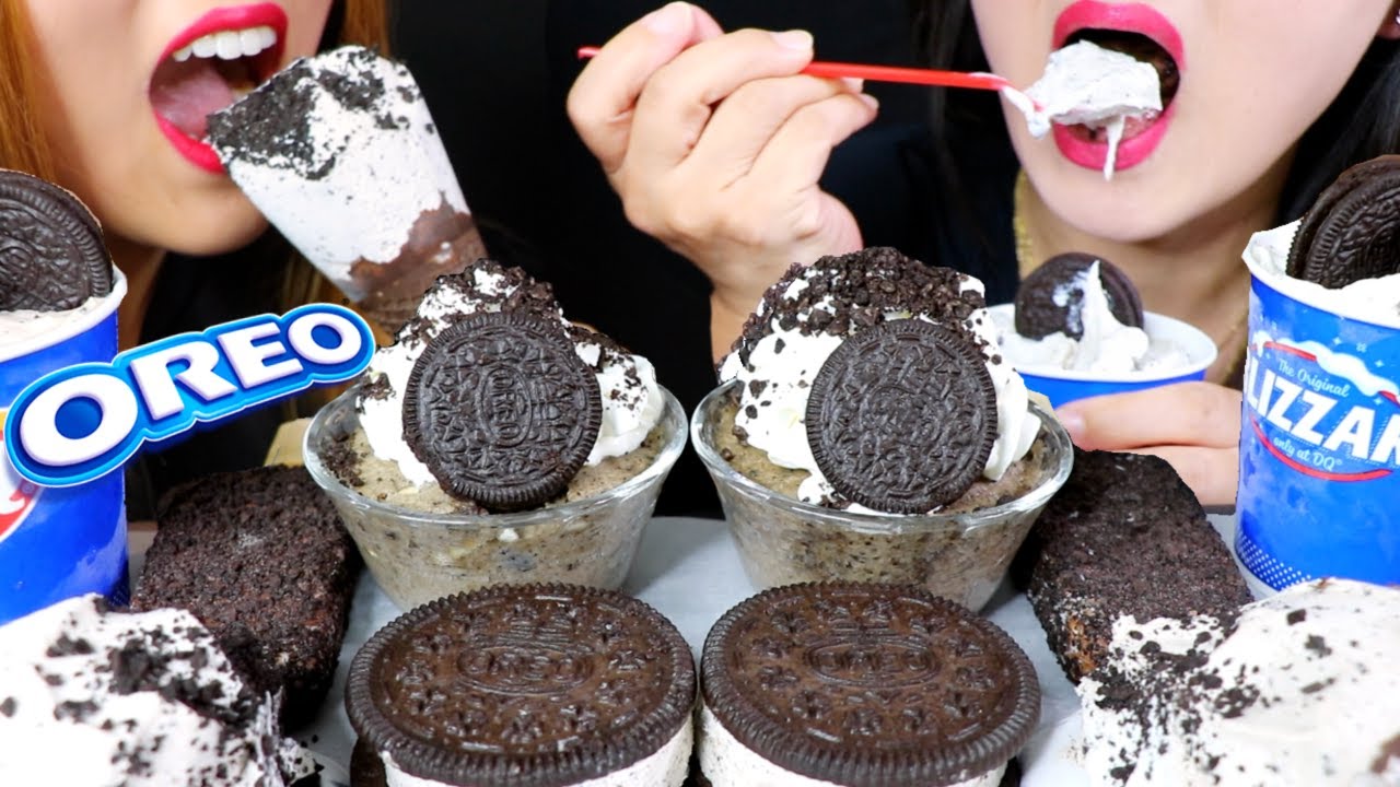 ASMR OREO PARTY (CAKES, ICE CREAM, BLIZZARDS, CONES)오레오 리얼사운드 먹방 | Kim&Liz ASMR