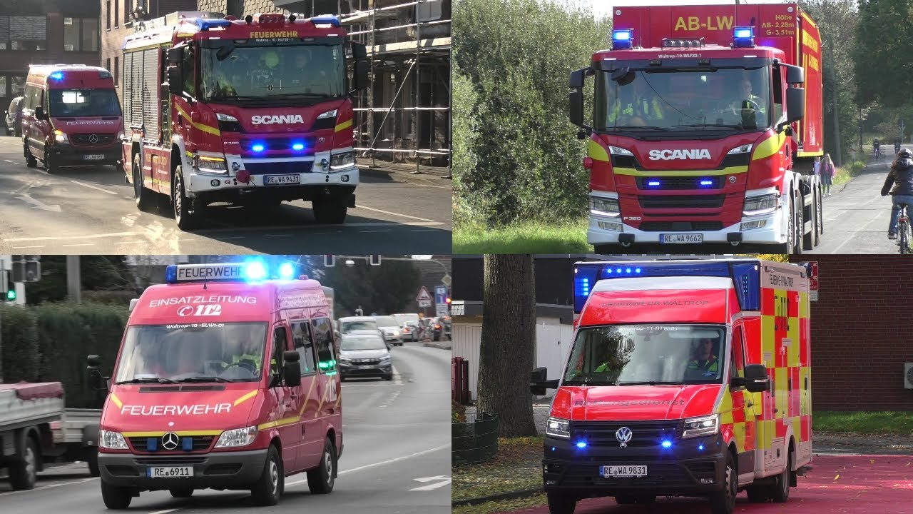 [LEIH DLK, NEUER RTW, FF usw.] Einsatzfahrten der Feuerwehr Waltrop