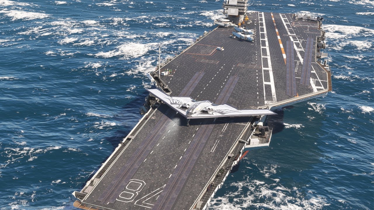The Incredible Kwik Flight Spirit Takes Off from a US Aircraft Carrier at Sea!
