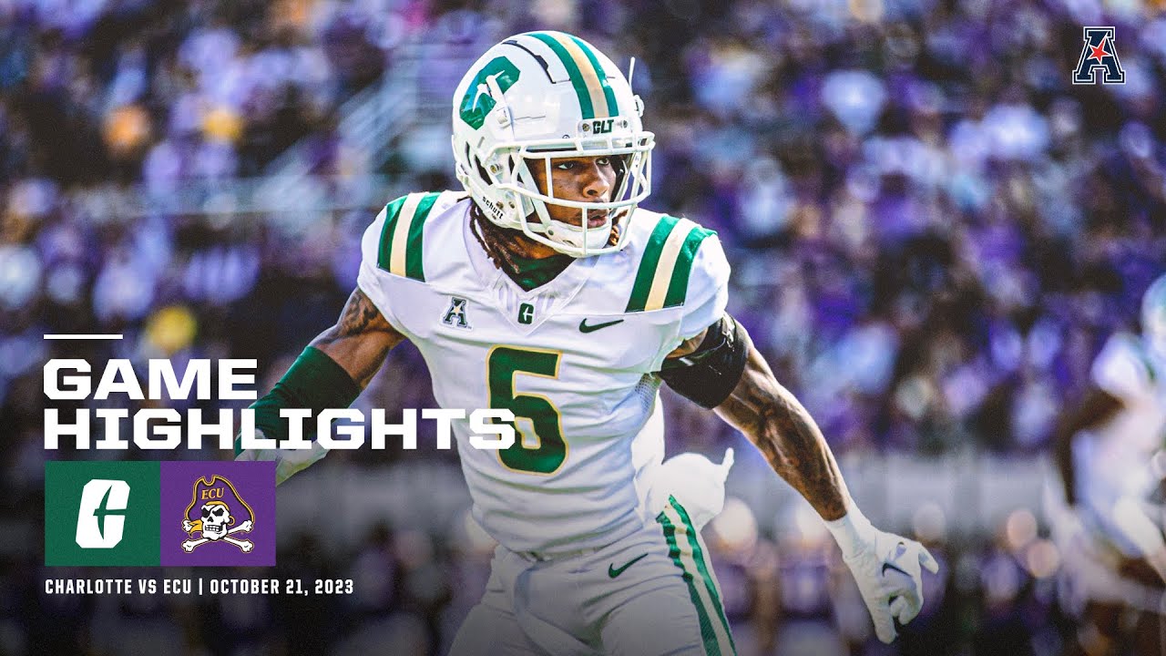 Game Highlights: Charlotte 10, East Carolina 7 Football (October 21, 2023)