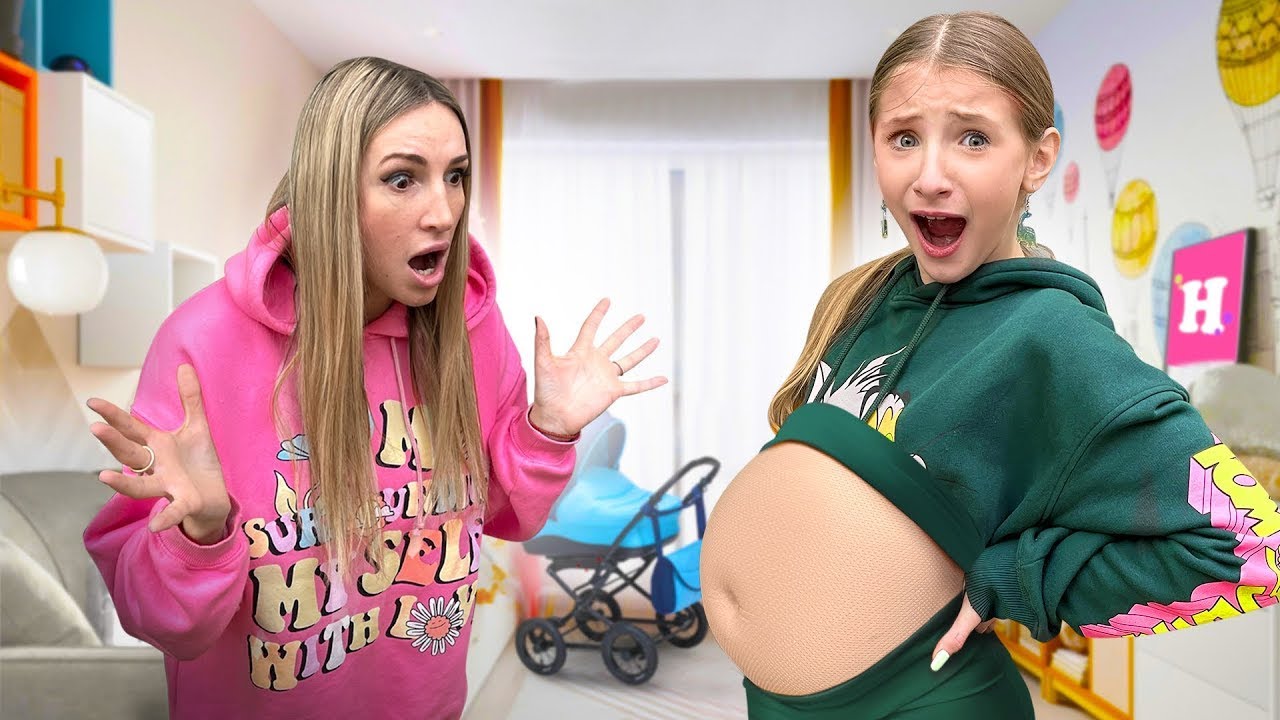 Těhotn&aacute; na 24 hodin: &Scaron;&iacute;len&yacute; experiment!!! Slečna Nicole a př&aacute;tel&eacute;