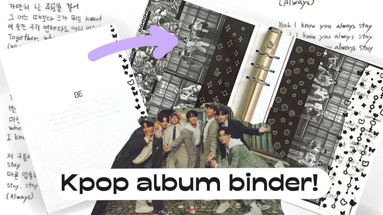 turning a kpop album into a binder!