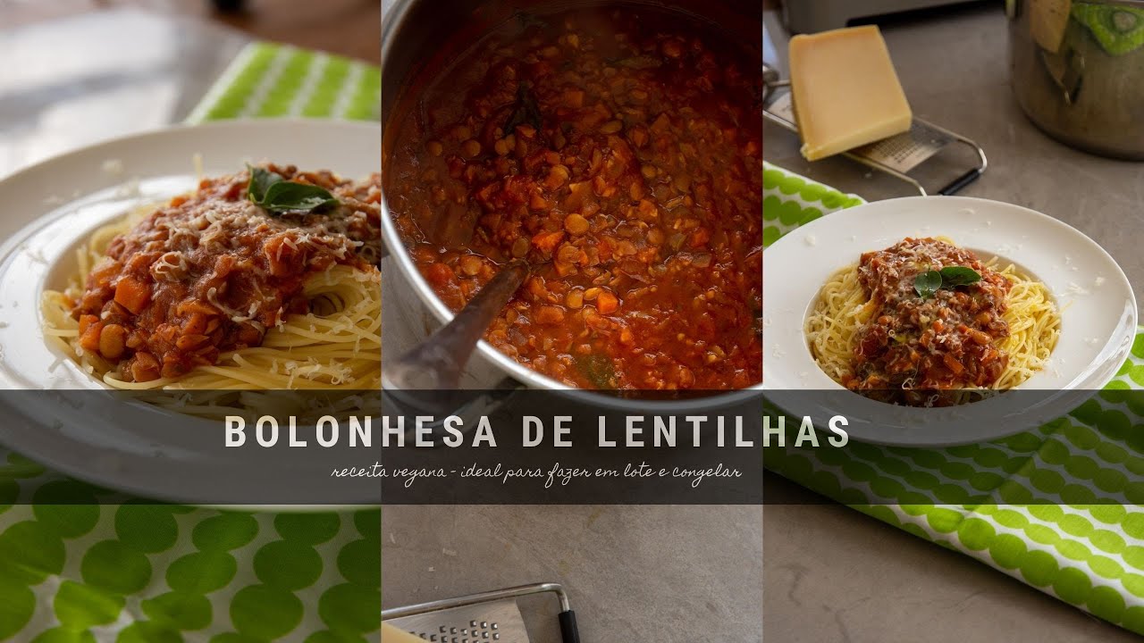 BOLONHESA DE LENTILHA - RECEITA VEGANA