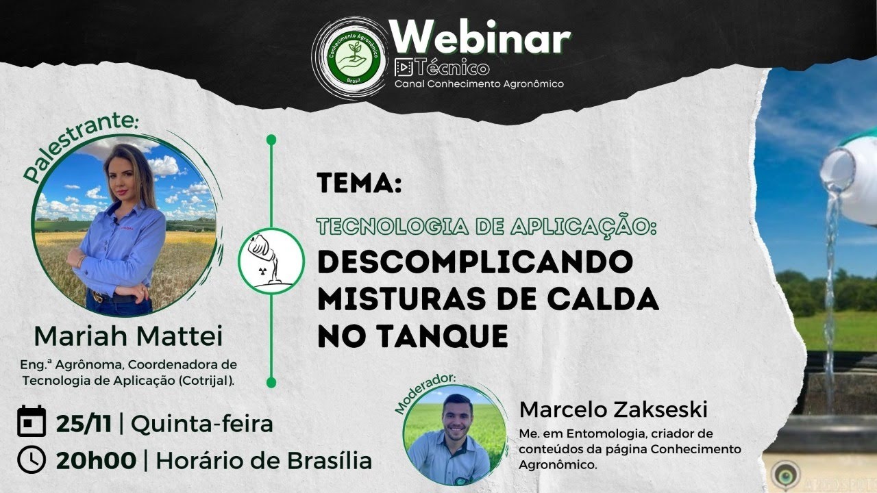 Webinar Técnico | Descomplicando Misturas de calda no tanque - Mariah Mattei